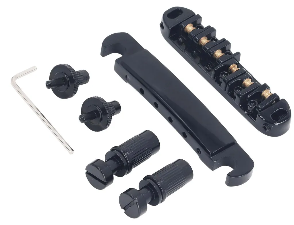 Kit Chevalet Roller Bridge en laiton avec cordier pour guitare type LP