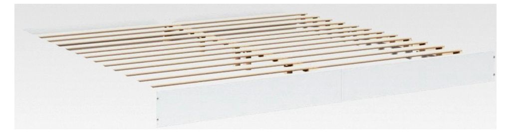 Bettgestell Doppelbett für Schlafzimmer, Bettrahmen mit Lattenrost, modernes Schlafzimmerbett, Weiß 180x200cm Holzwerkstoff