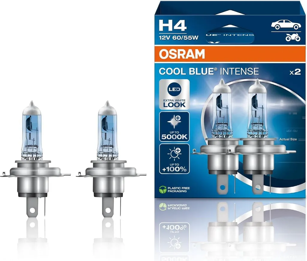 OSRAM COOL BLUE INTENSE NextGen. H4 P43t 12V/60/55W (2er Box)