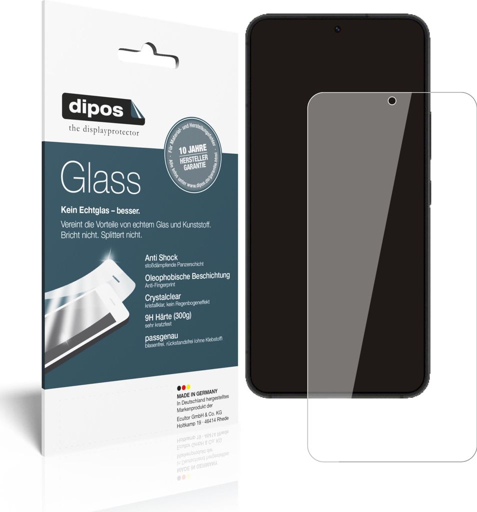 1x Schutzfolie für Samsung Galaxy S22 - Anti-Shock 9H Folie dipos Glass Kunststoffglas