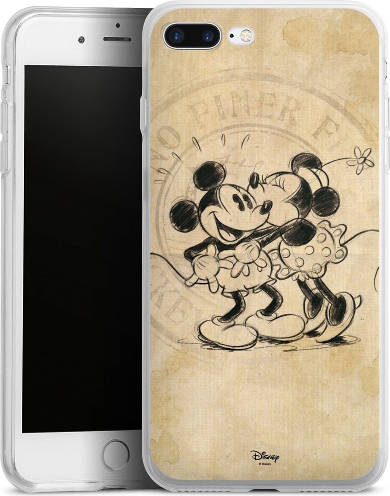 DeinDesign Handyhülle für Apple iPhone 8 Plus Silikon Hülle Case Smartphone Schutzhülle Mickey Mouse Minnie Mouse Vintage