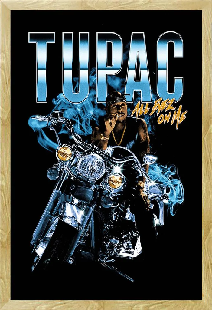 Tableau 2pac encadré avec protection acrylique incassable cadre Shinsuke