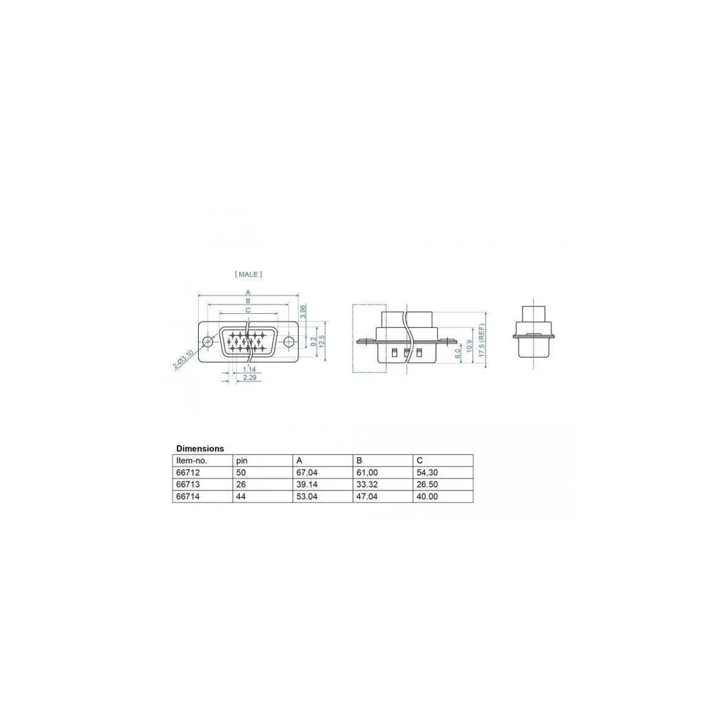 Delock Connettore D-Sub HD 26 pin a Crimpare in Metallo - 2 Pezzi Professionali