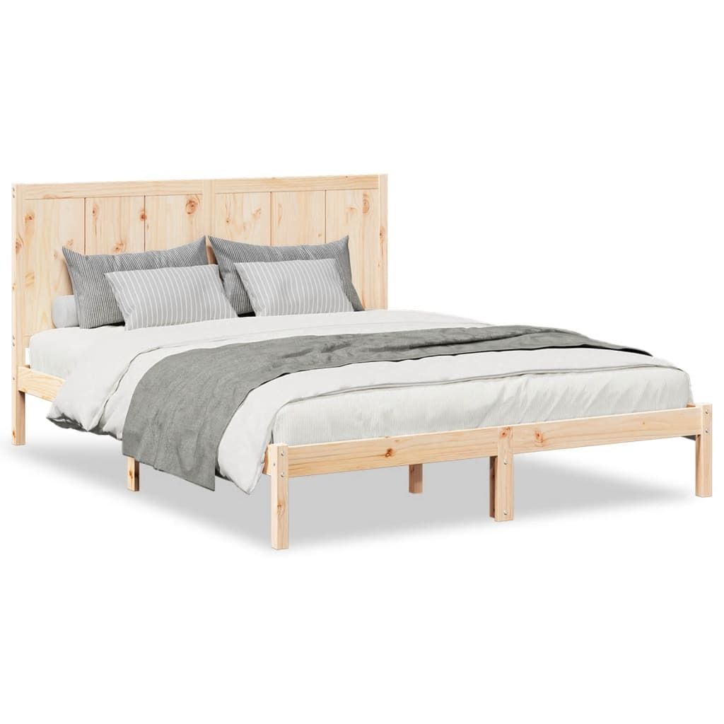 vidaXL Massivholzbett Extra Lang ohne Matratze 140x220 cm