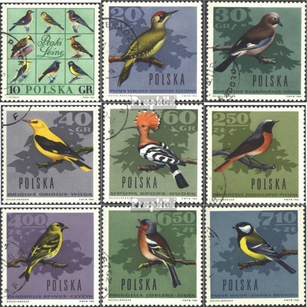 Briefmarken Polen 1966 Mi 1718-1726 (kompl.Ausg.) Produktbild 