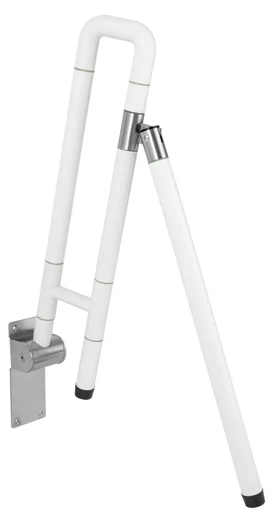 Barre d'appui salle de bain rabattable en inox argenté - Charge 100 kg