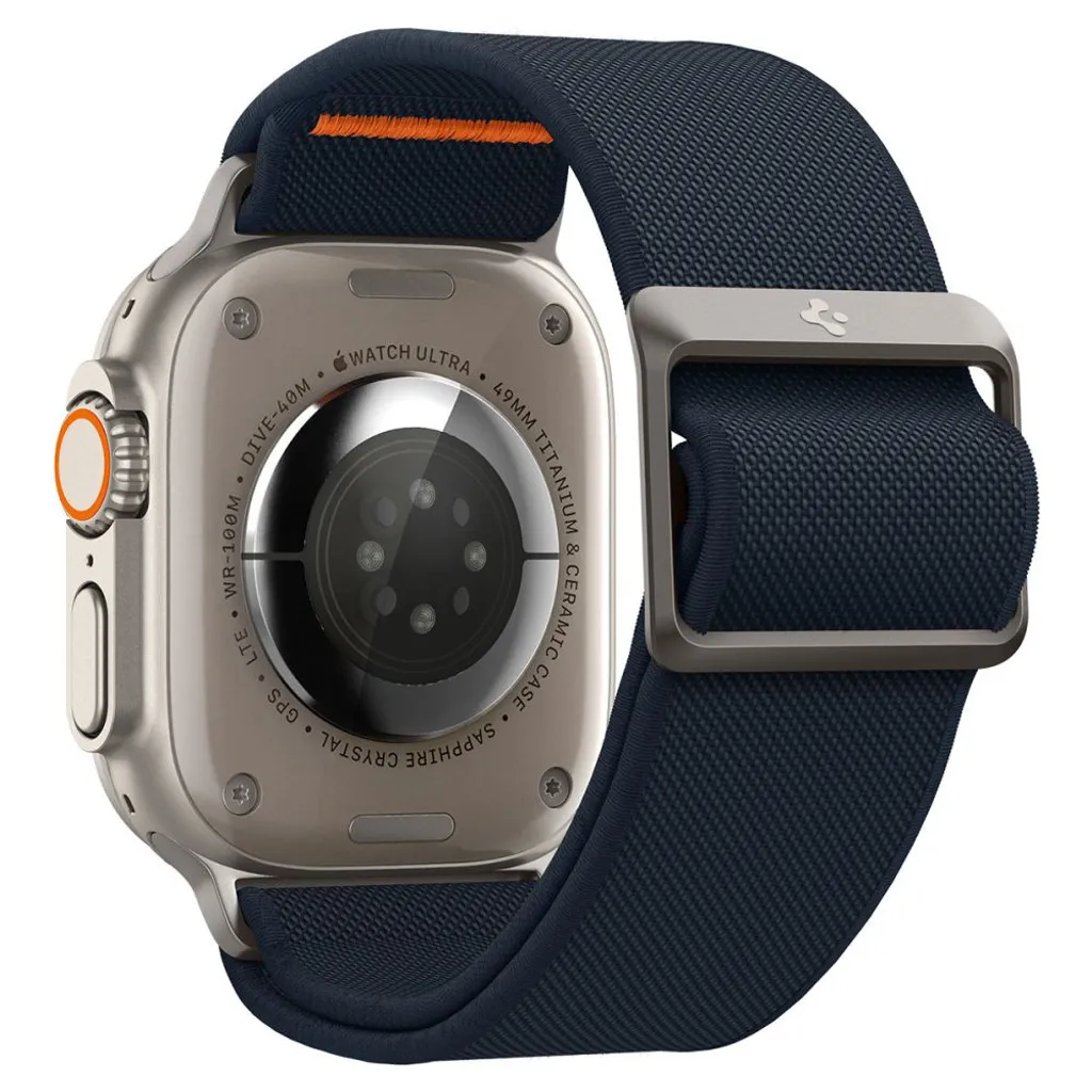Bracelet de montre sport en nylon pour Apple Watch 9/8/SE/Ultra Navy