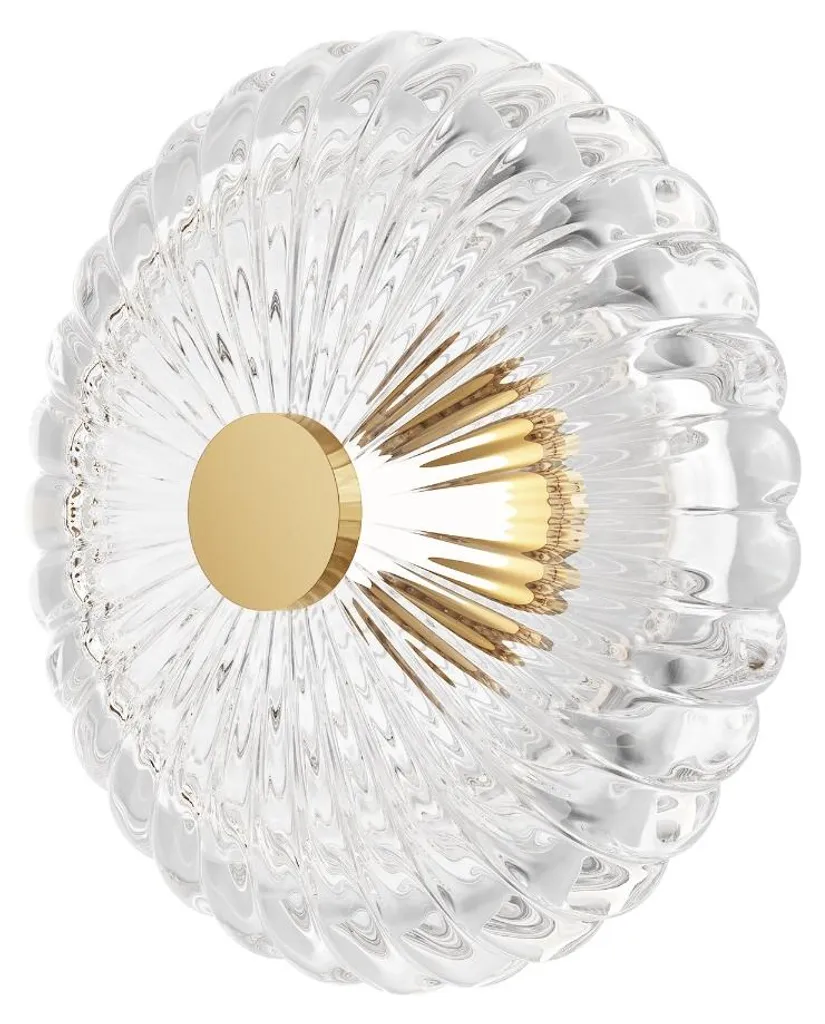 Applique Murale LED Compacte Dorée Amulet : Éclairage Douceur Sans Reflet