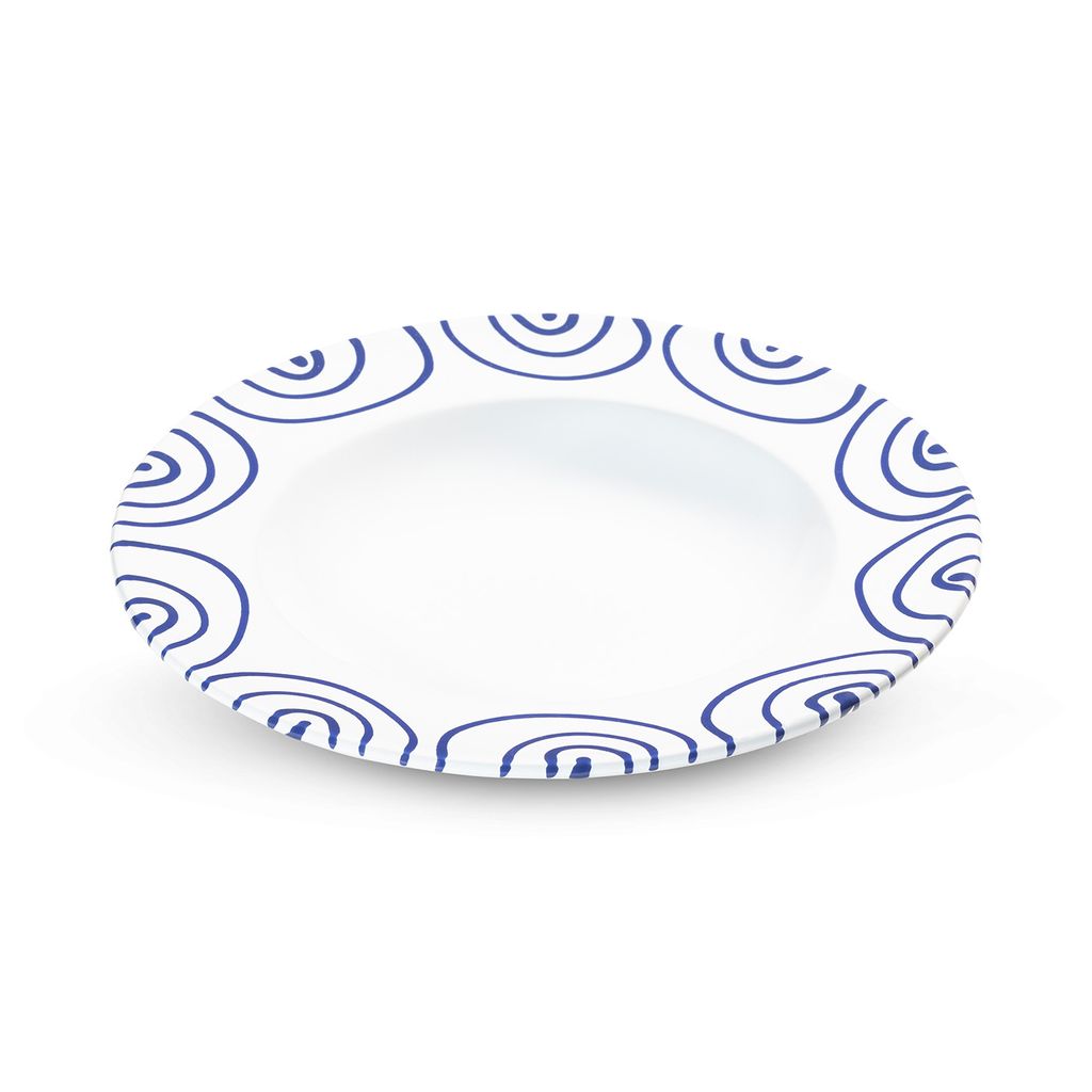 Gmundner Keramik Dunkelblaugeflammt, Suppenteller Gourmet (Ø 24cm)