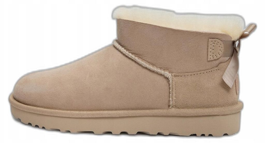 UGG Ultra Mini Bailey Bow botki buty damskie beżowe Zdjęcie produktu 