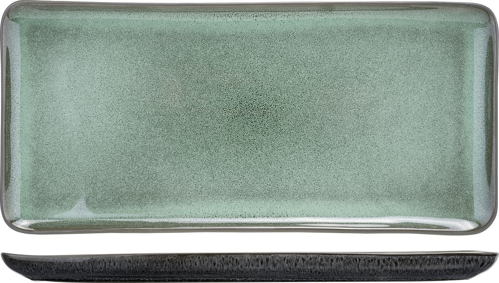 Cosy&Trendy Lerida Servierplatte Porzellan 32 x 15 cm Meadow, grün