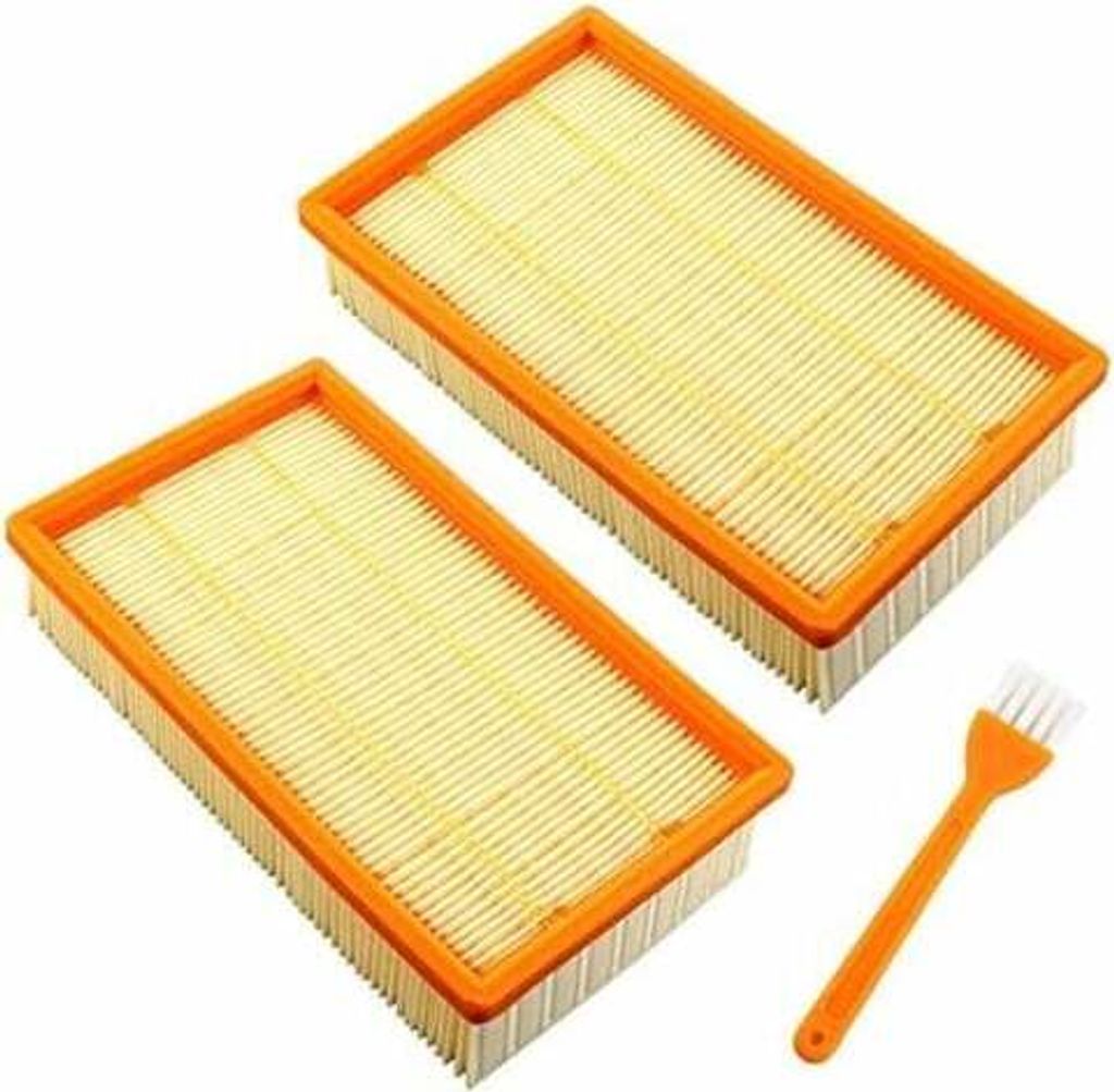 2er-Pack Flachfaltenfilter für Würth Staubsauger ISS 35, ISS 35-S, ISS 45-M, ISS 55-S - Ersetzt Kärcher 6.904-367.0 waschbaren Lamellenfilter