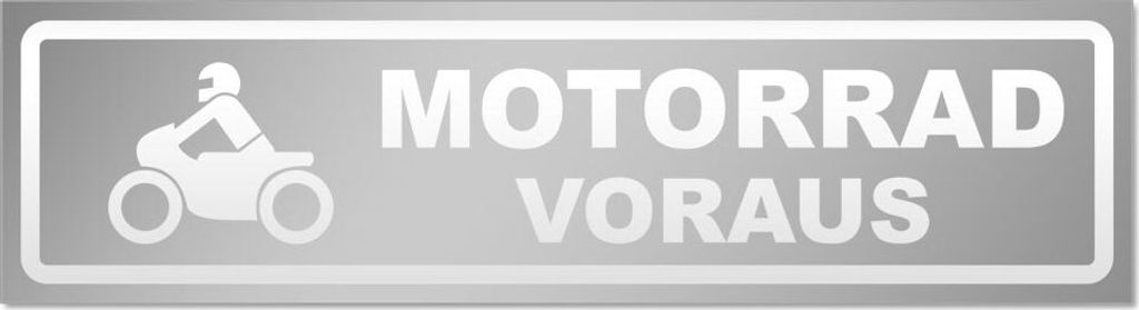 Motorrad voraus Motiv 2 invertiert Magnetschild Schild magnetisch