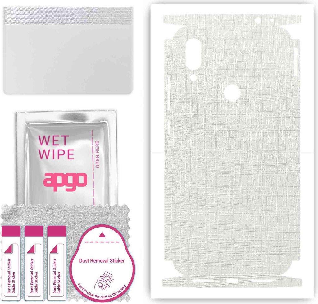 apgo Rückseite + Seiten Schutzfolie, Skin, kompatibel mit Xiaomi Redmi 7, Hinten Displayschutzfolie aus Vinylfolie, kratzfest, einfache Montage - ...