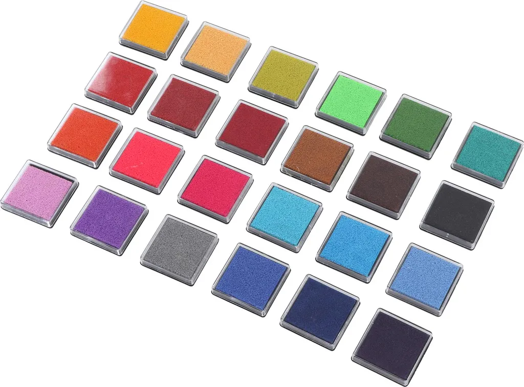 Set Timbri Bambini 24 Colori Arcobaleno Inchiostro Atossico Lavabile