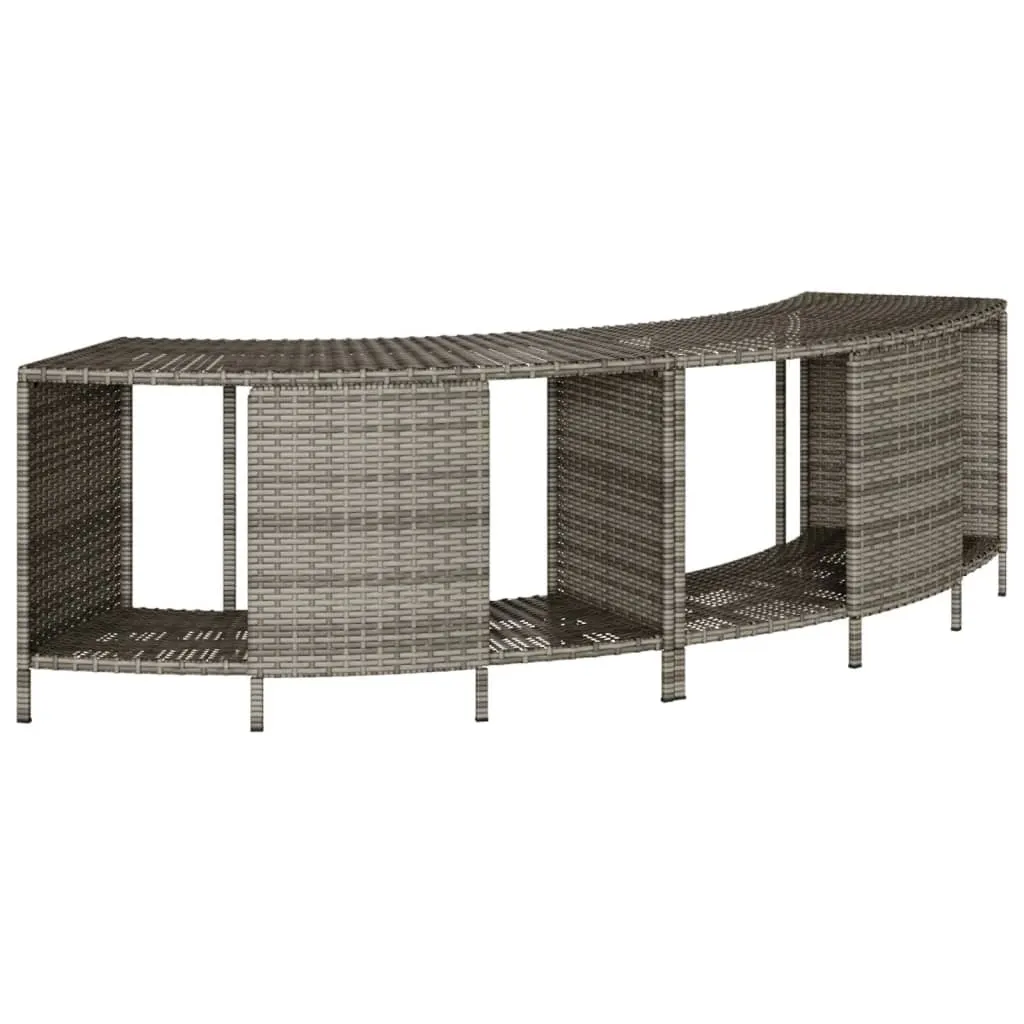 Étagère Extérieure Whirlpool 2 Stk. en Résine Tressée Grise Poly Rattan