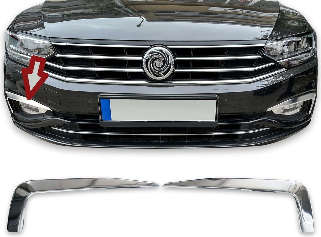 Nerezové chromované okolí mlhového světla pro VW Passat B8 Obrázek produktu 