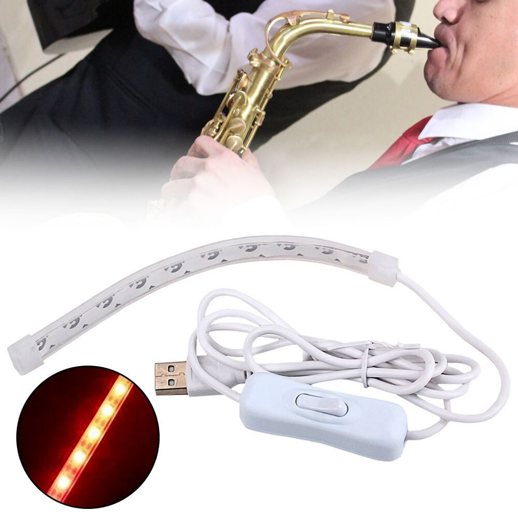 Saxophon Flöte USB LED Leckerkennung Licht Tester Lampe Holzblasinstrument Reparaturwerkzeug