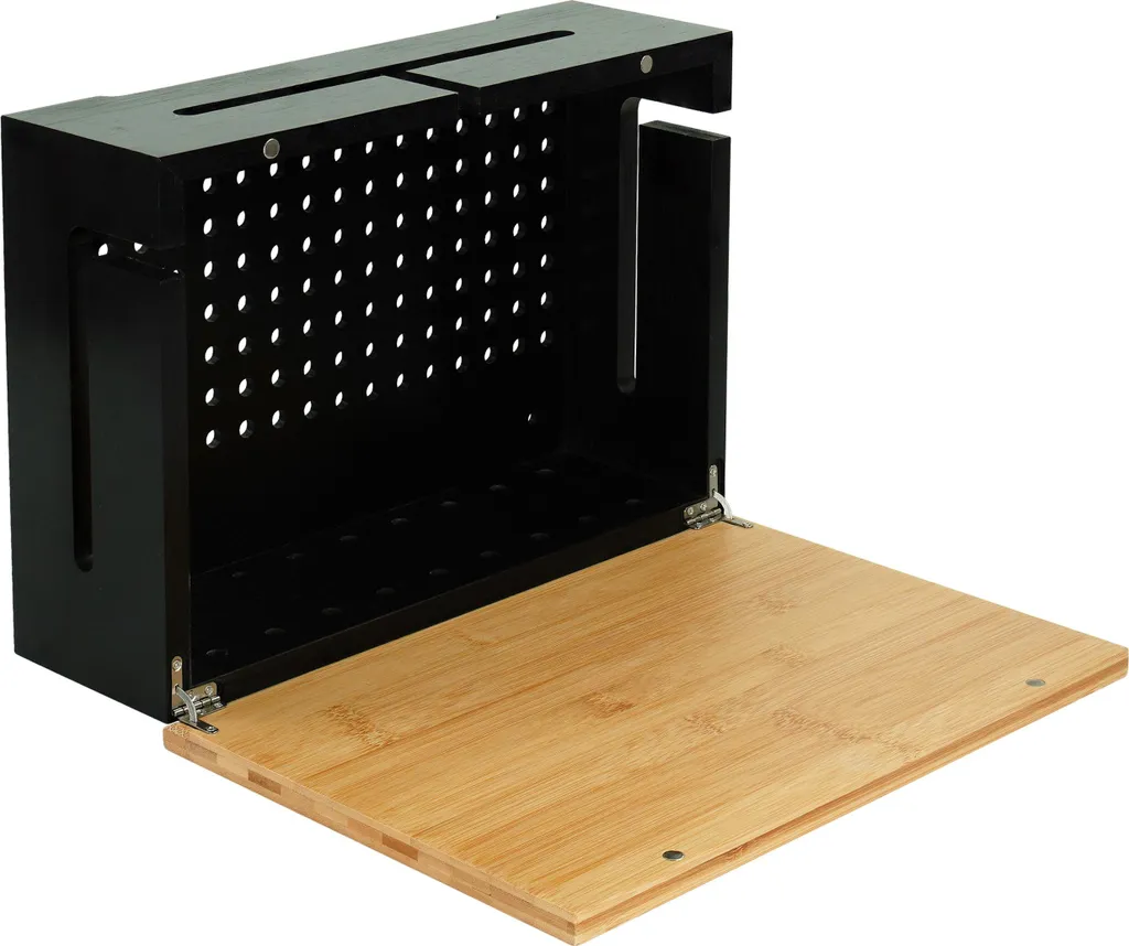 Rangement câbles bureau bambou : cachez vos fils et chargeurs PC Mac - 6