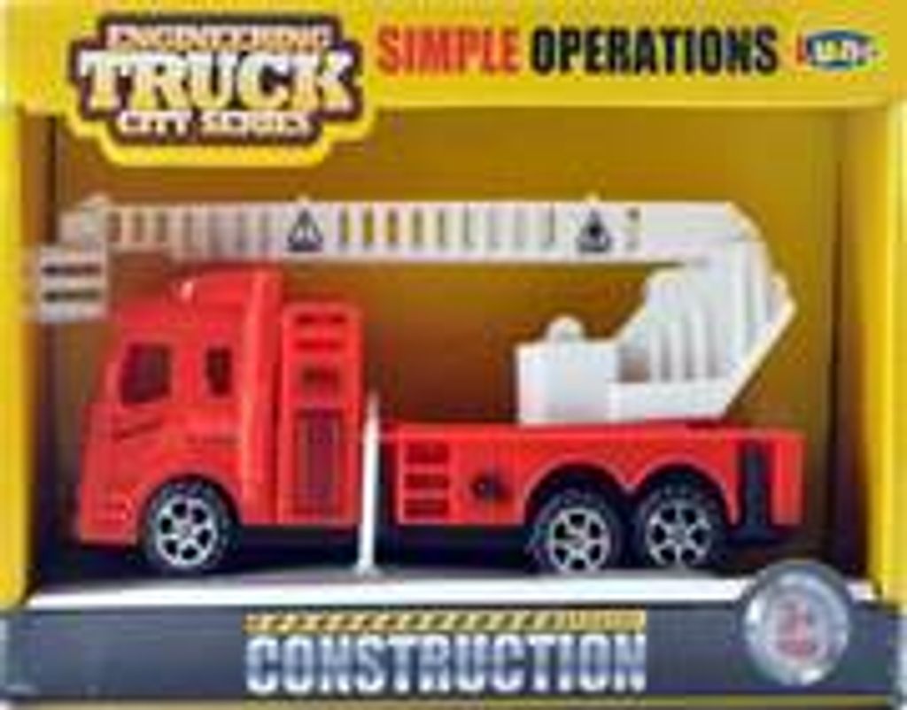 Luna Feuerwehrauto Drehleiter DL mit Korb Einsatzfahrzeug Rot +3J