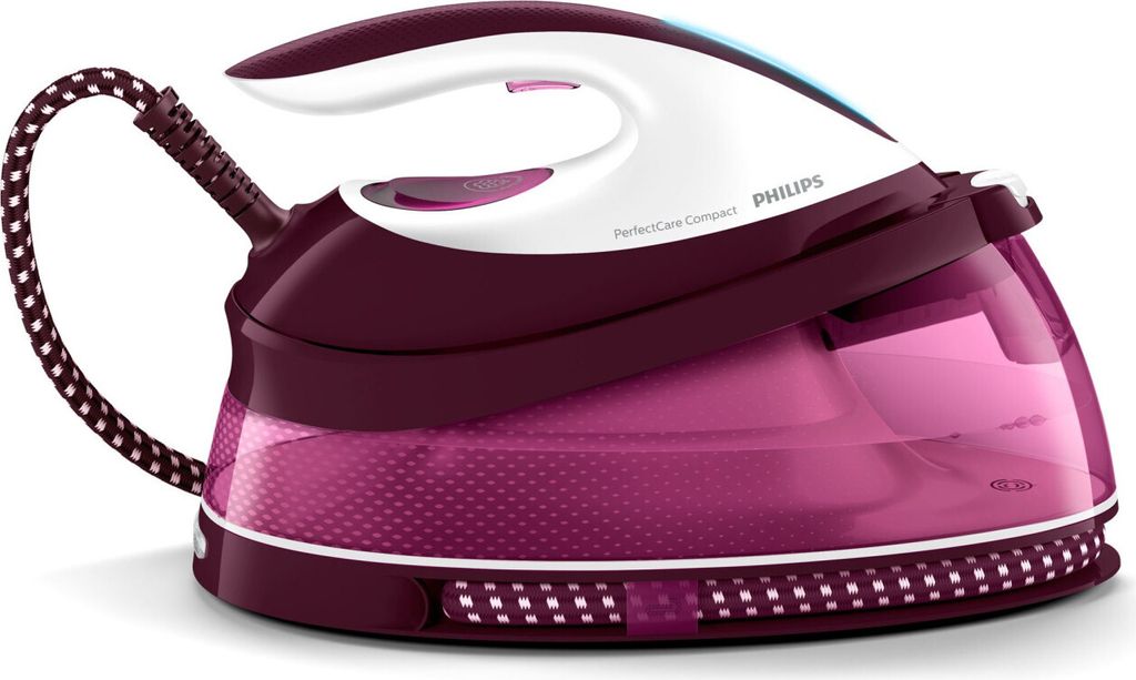 Philips GC7842/40 Dampfbügelstation 1,5 l SteamGlide Plus-Sohle Violett, Weiß