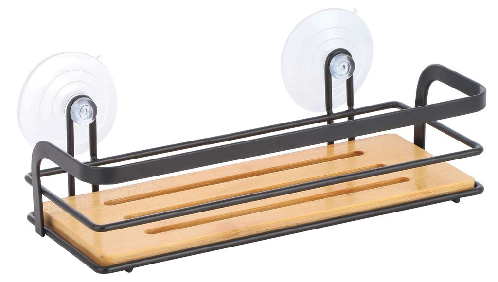 MSV 142663, Zwart, Bruin, Staal, Hout, Mat, Zuignap Productafbeelding 