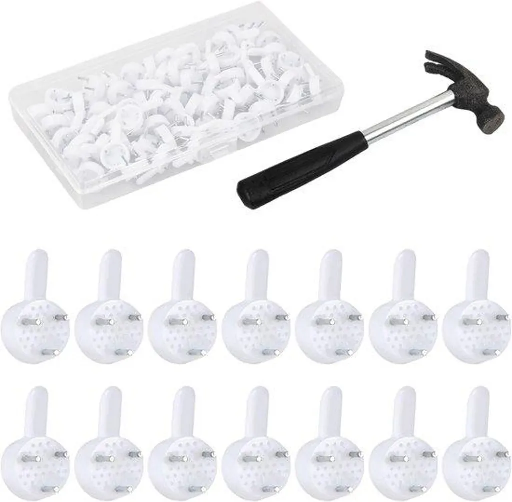 Fixation murale sans percer pour horloge et miroir : 60 crochets discrets