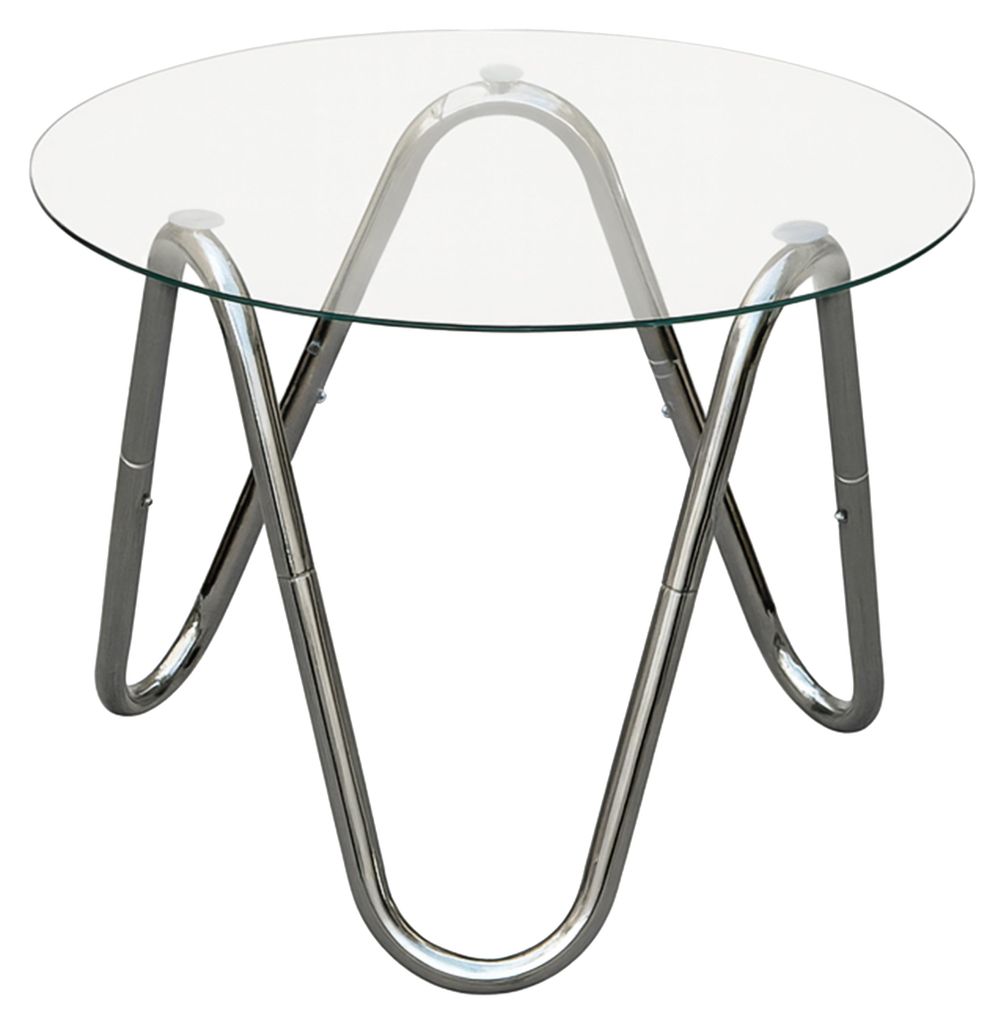 BEISTELLTISCH Ventana Round - Chrom - 50/50/35 cm