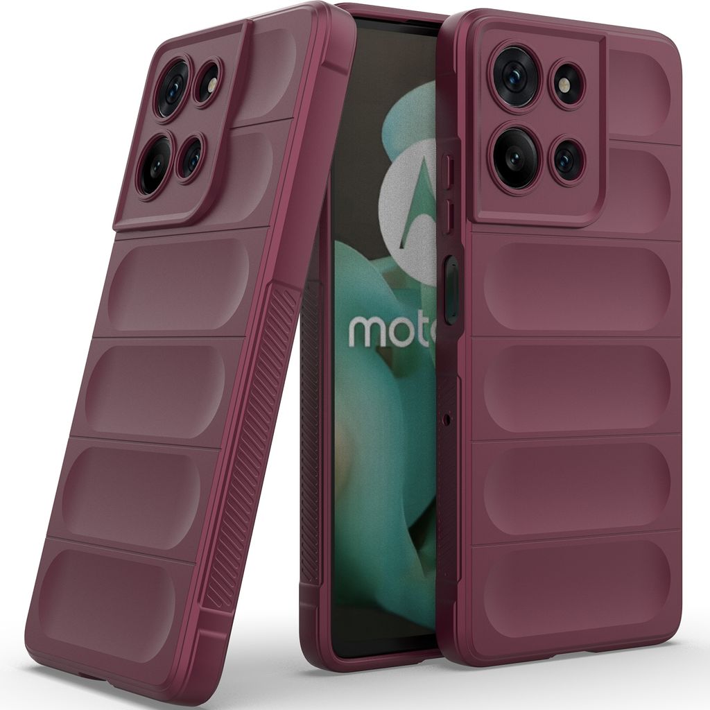 Handyhülle für Motorola Moto G75 Weich TPU Silikon Stossfest Anti-rutsch Hülle bordeaux