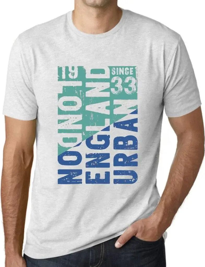 Herren Grafik T-Shirt London england urban seit 33 – London England Urban Since 33 – Geschenk 91. Geburtstag Jahrestag 91 Jahre Jubiläum 91 J...