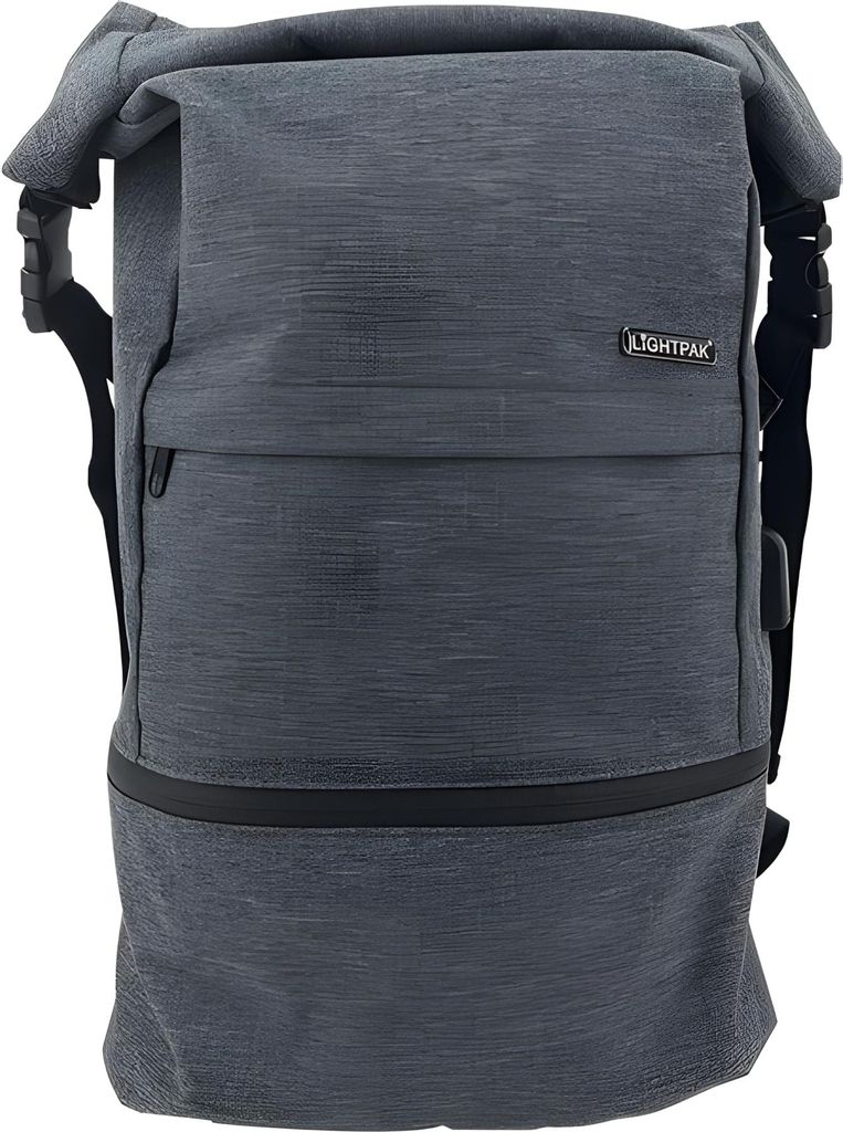 Rucksack, Polyester, grau, USB-Ladeport, Außenmaße: ca. 43 Produktbild 