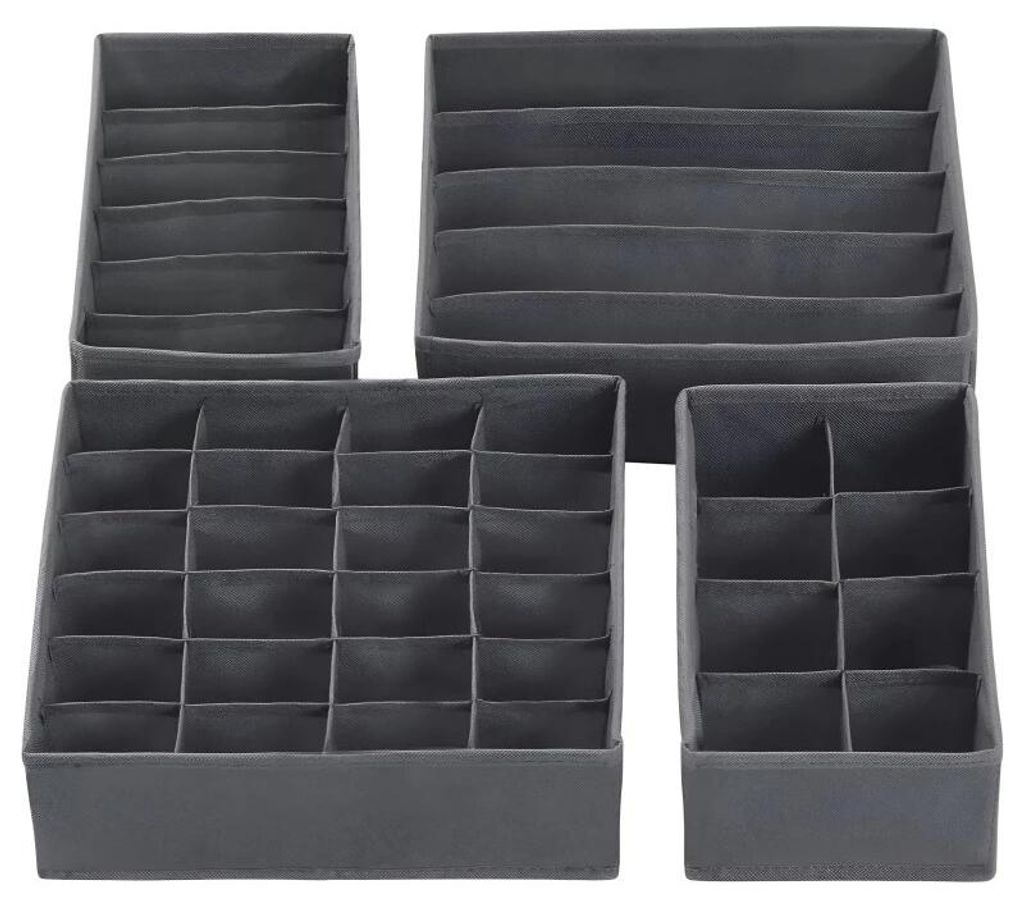Organisateur pliable pour sous-vêtements, lot de 4, couleur Image du produit 