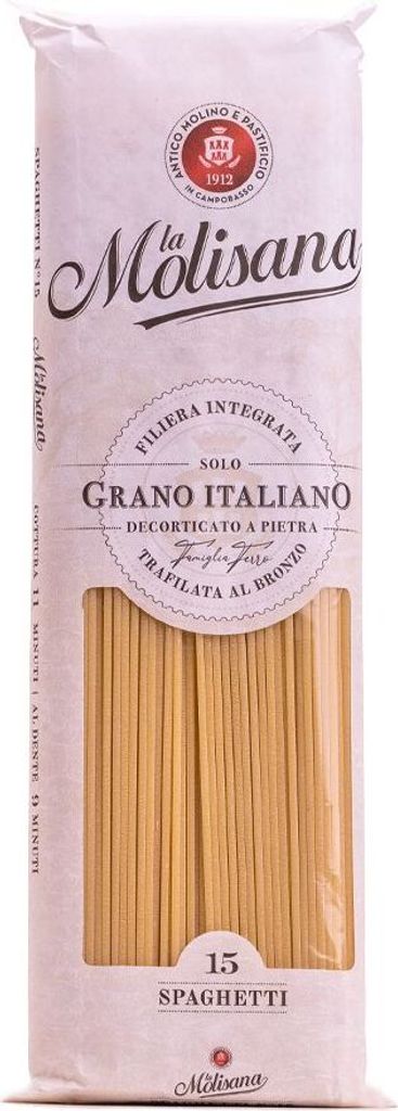 A package of La Molisana spaghetti.