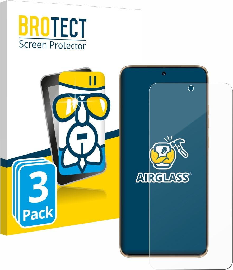 3x BROTECT Schutzglas für Motorola Edge 50 Neo Schutzfolie Panzer Folie Glas Display Schutz klar