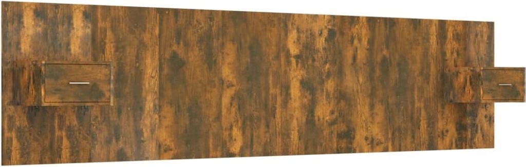 Bettkopfteil mit Nachttischen Räuchereiche Holzwerkstoff