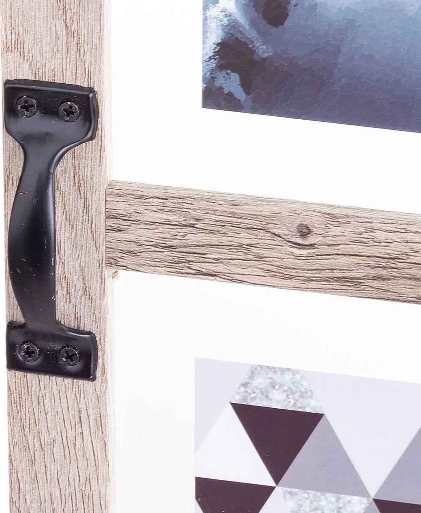 Edco Bilderrahmen für 4 Fotos, 15x10 cm 16563 shabby chic ca. 36 x 45 x 3,4 cm grau