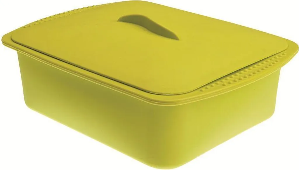 Contenitore per cottura a vapore Ibili, silicone, 28x21x8 cm, 2,5 l, verde