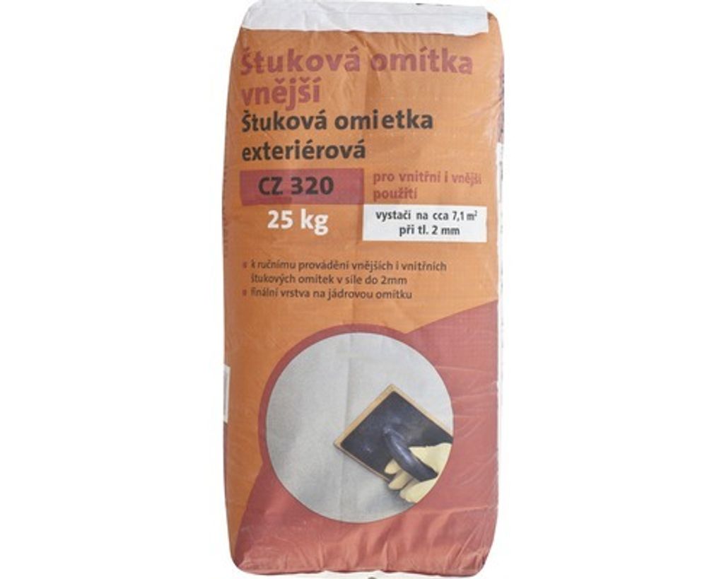 Štuková omítka WEBER CZ320 vnější 25 kg šedá Obrázek produktu 