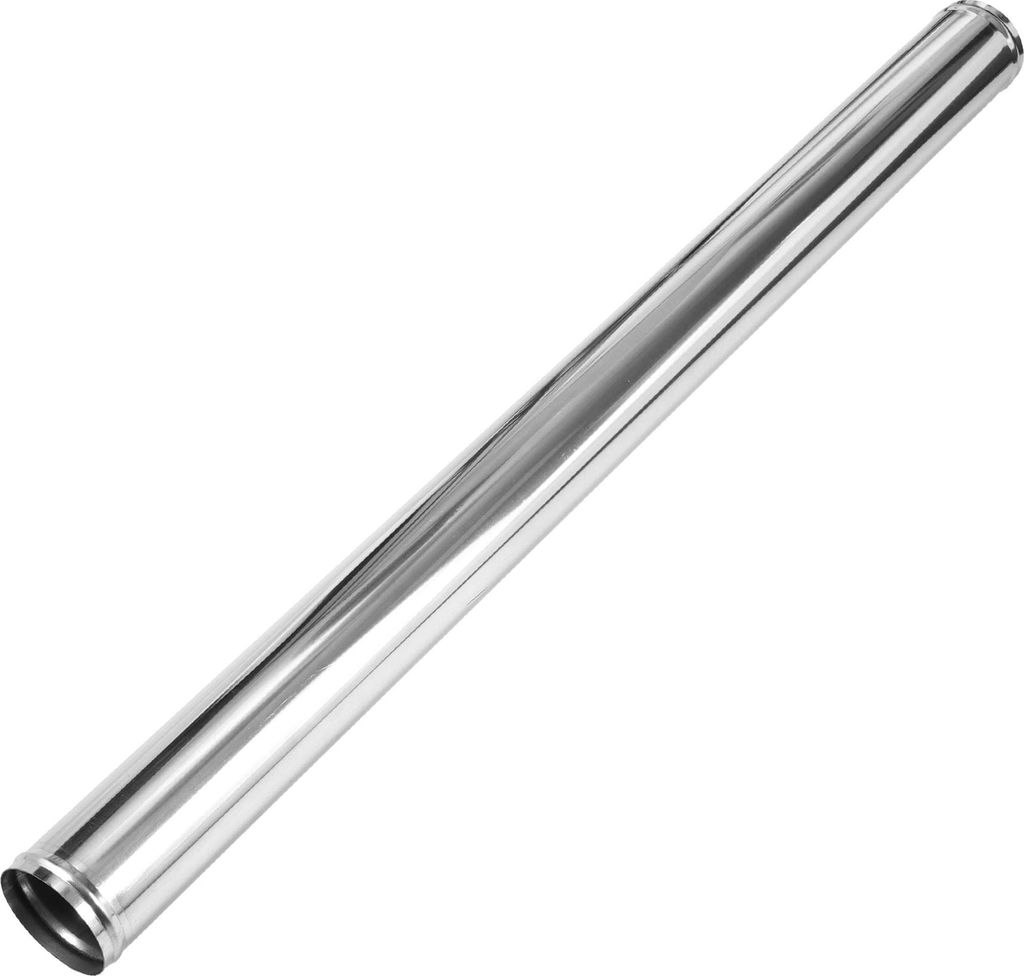 Gerades Auspuffrohr mit Perlenrolle DIY Benutzerdefiniertes Auto Modifiziertes Auspuffrohr Rohrleitung 2,75" OD 40" Länge Edelstahl Silberfarben
