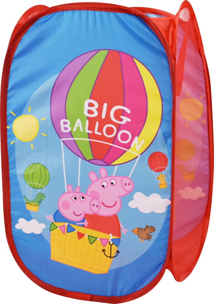 Peppa Wutz Aufbewahrungskorb für Kinder faltbar Kinder POP-UP Kinderzimmer Wäschekorb Rot 36 x 36 x 58 cm