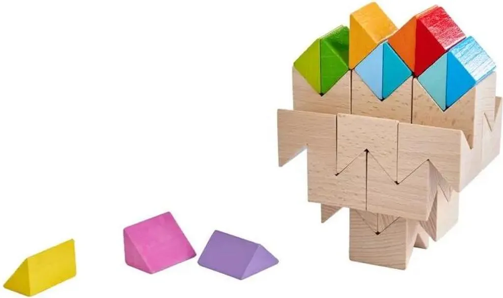 Jeu de construction en bois coloré pour bébé HABA Briques de découverte