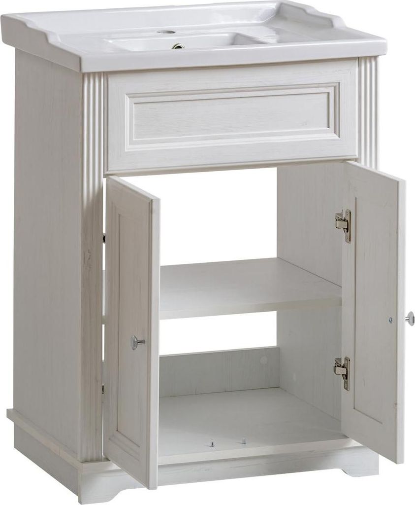 Badmöbel Antik Stil Becken Landhaus Badezimmer 60cm Waschbecken Unterschrank