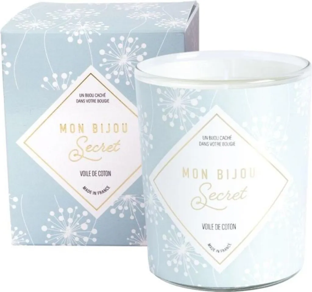 Bougie bijou parfumée senteur Coton 40h - Objet de décoration bien-être