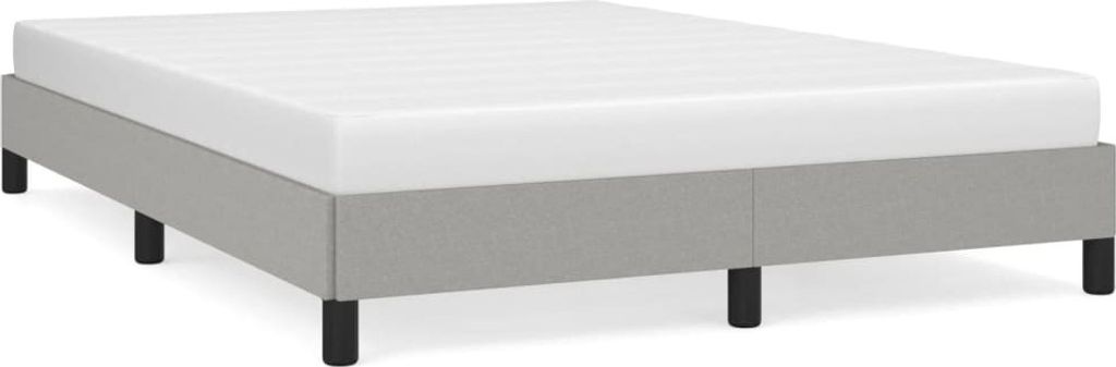 vidaXL Cadre de lit sans matelas gris clair 140x200 cm Image du produit 