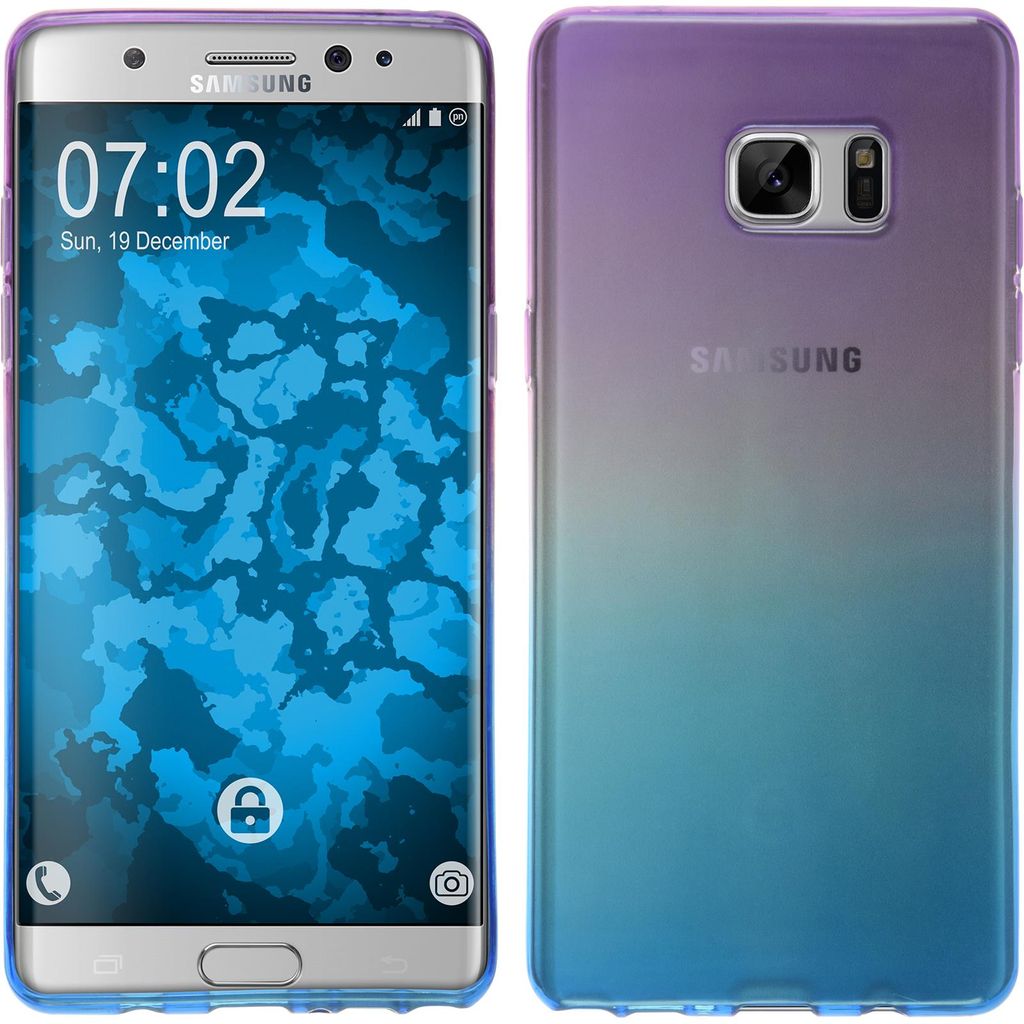 PhoneNatic Case kompatibel mit Samsung Galaxy Note FE - Design:04 Silikon Hülle Ombrè Cover