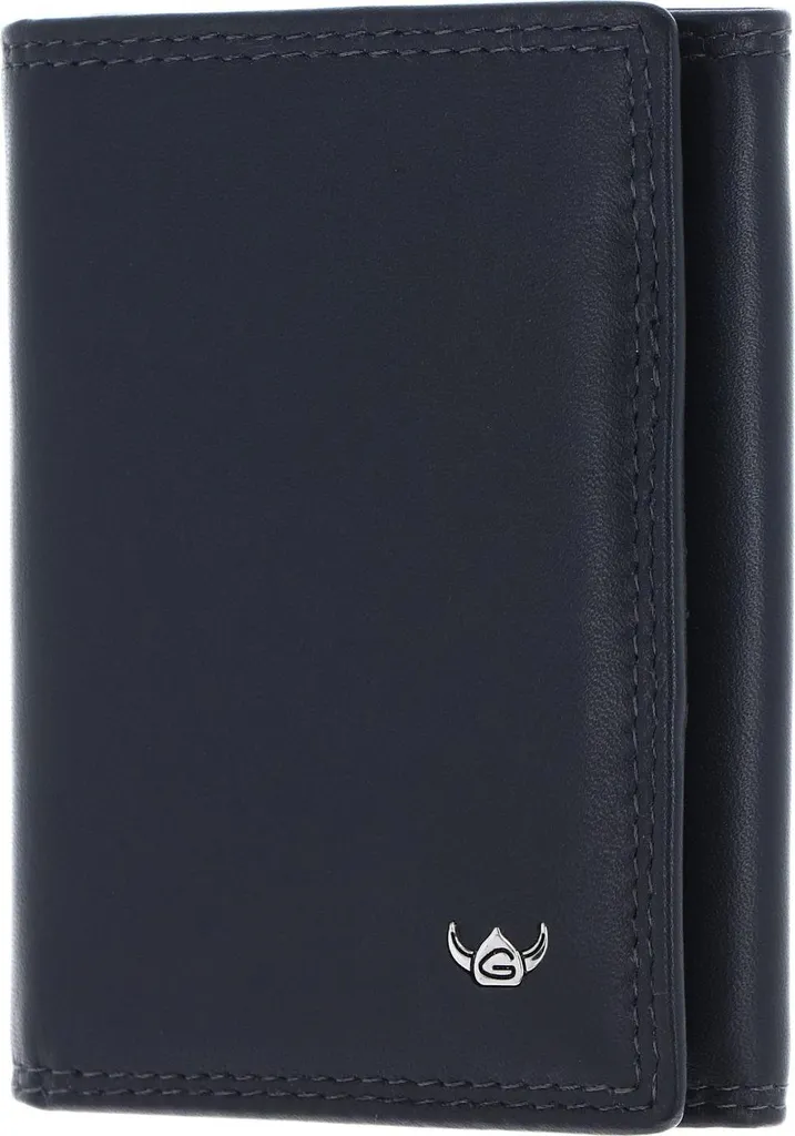 Golden Head 1011 Minischeintasche Portafoglio Slim RFID Blu Scuro