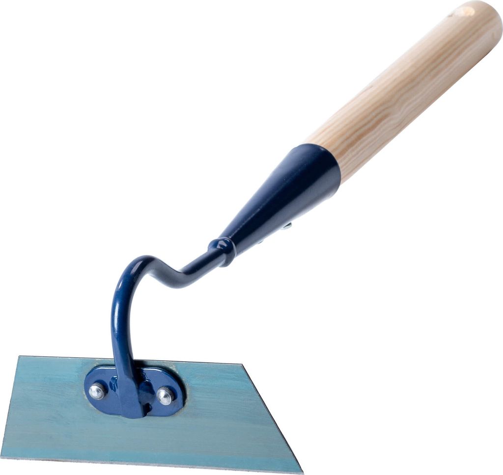 KADAX Gartenhacke aus Metall "Simo", Hacke mit Stiel aus Holz, Unkrauthacke zum lockern, Kurz 14cm