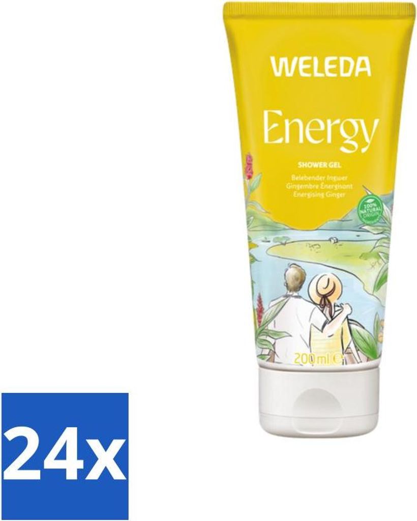 WELEDA - Aromadusche Energie Duschgel - 200 ml - Vorteilspack - 24 Stücke