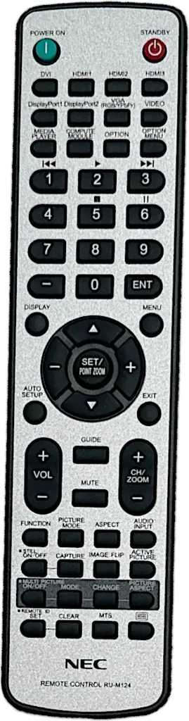 Télécommande pour Écran NEC RU-M124 - Pilotez votre Matériel Pro