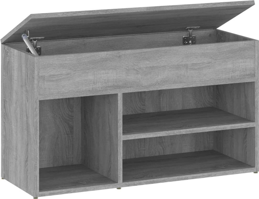 Schuhbank Grau Sonoma 80x30x45 cm Holzwerkstoff